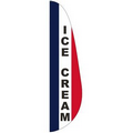 "ICE CREAM" 3' x 15' Message Feather Flag